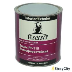 Купить товар Краска Эмаль PF-115 Чёрная Hayat 2.5кг 