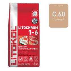 Купить товар Литокол LITOCHROM 1-6 C.60 бежевая-затирочная смесь 2кг