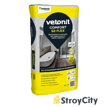 Купить товар Kлей для гранита Vetonit comfort S2 flex