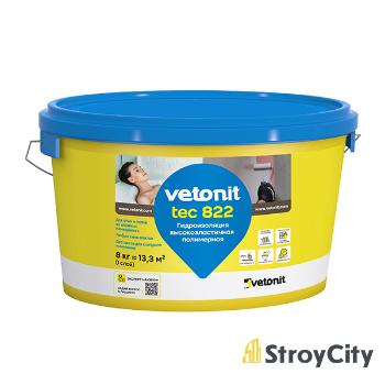 Купить товар Vetonit Tec 822 - гидроизоляционная мастика 8кг
